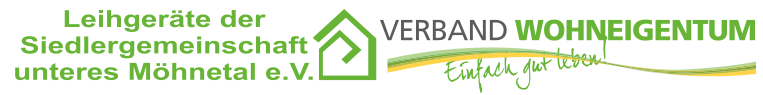 Leihgeräte der Siedlergemeinschaft unteres Möhnetal