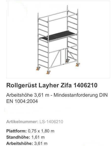 Geruest indoor Daten